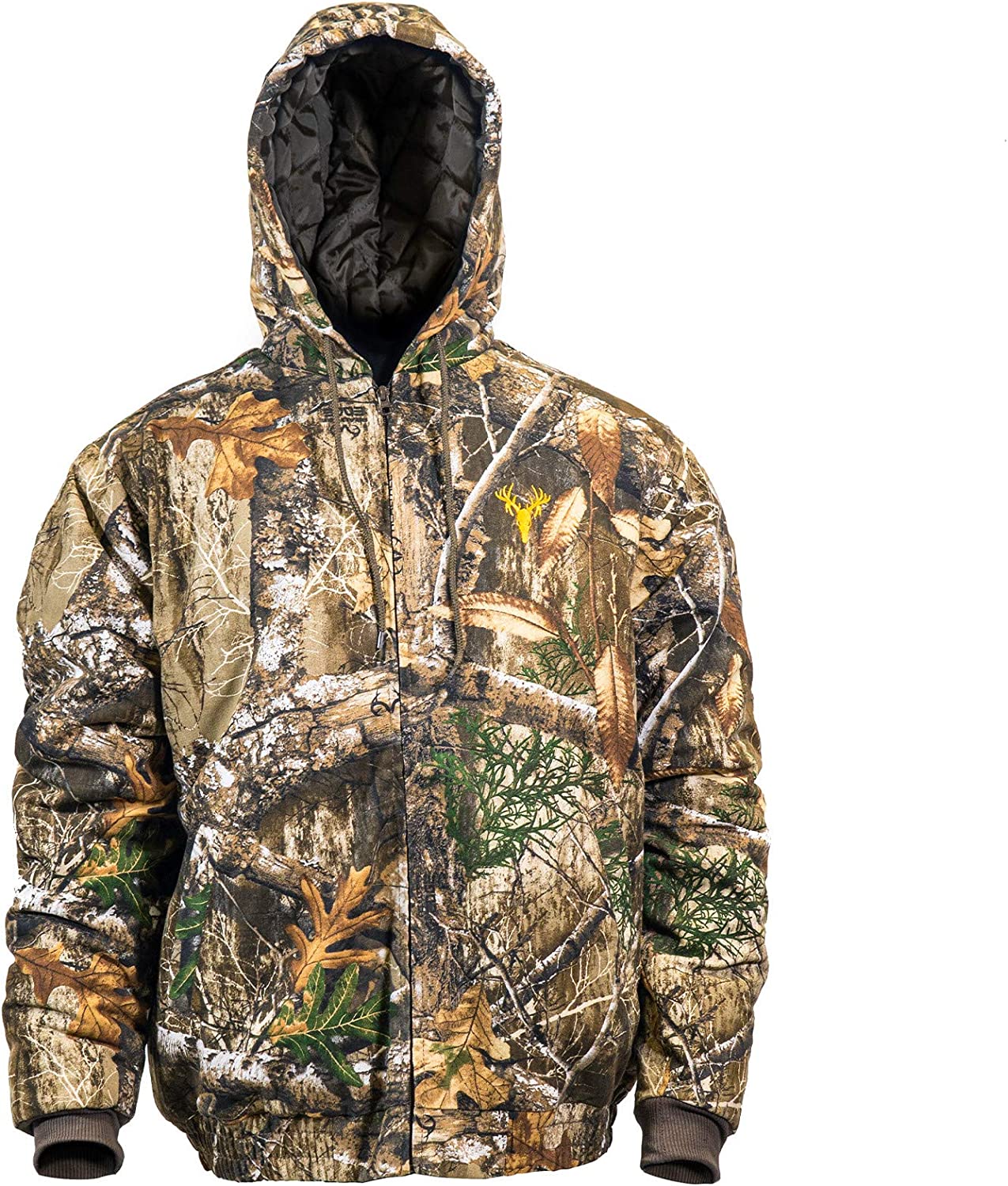 Hot Shot Men’s Insulated Twill Camo Hunting Jacket, Camo with Cotton Shell, for cold weather, bird and deer hunting