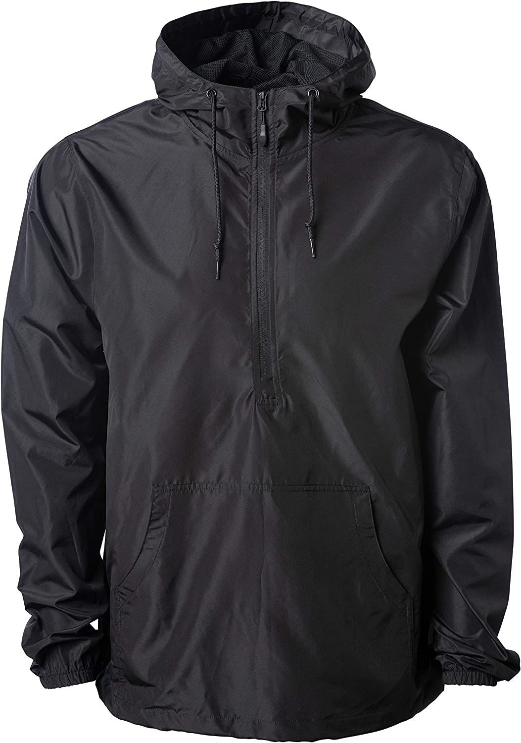 Global Blank Lightweight Windproof Windbreaker Shell, Pullover Half Zip-Up Hoodie Jacket for Men and Women