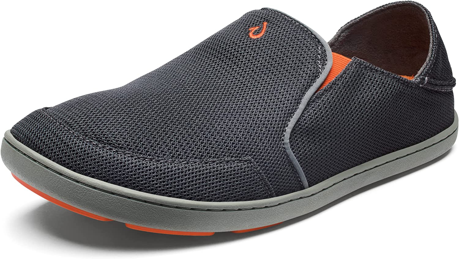 OLUKAI Nohea Mesh Men's Slip On Sneakers, Lightweight Barefoot Feel & Breathable All-Weather Shoes, Drop-in Heel & Comfort Fit