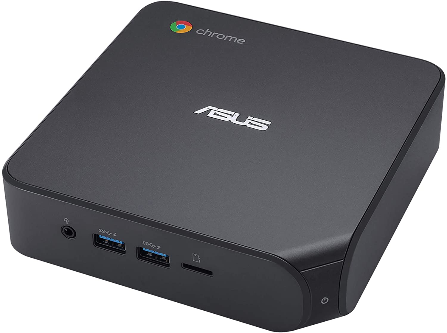 ASUS Chromebox 4 with Intel® Celeron, 4GB RAM, 32GB eMMC storage, Power/DisplayPort Over Type C, Dual HDMI, Gigabit LAN, WiFi 6, USB 3.2, MicroSD Card Reader, VESA Mount, Chrome OS