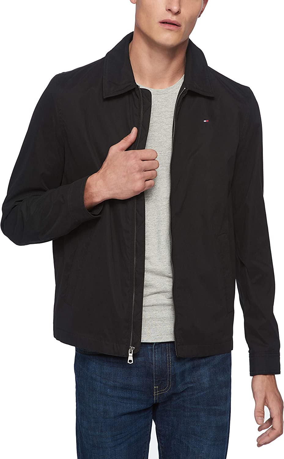 Tommy Hilfiger Men's Lightweight Microtwill Golf Jacket (Standard and Big & Tall)