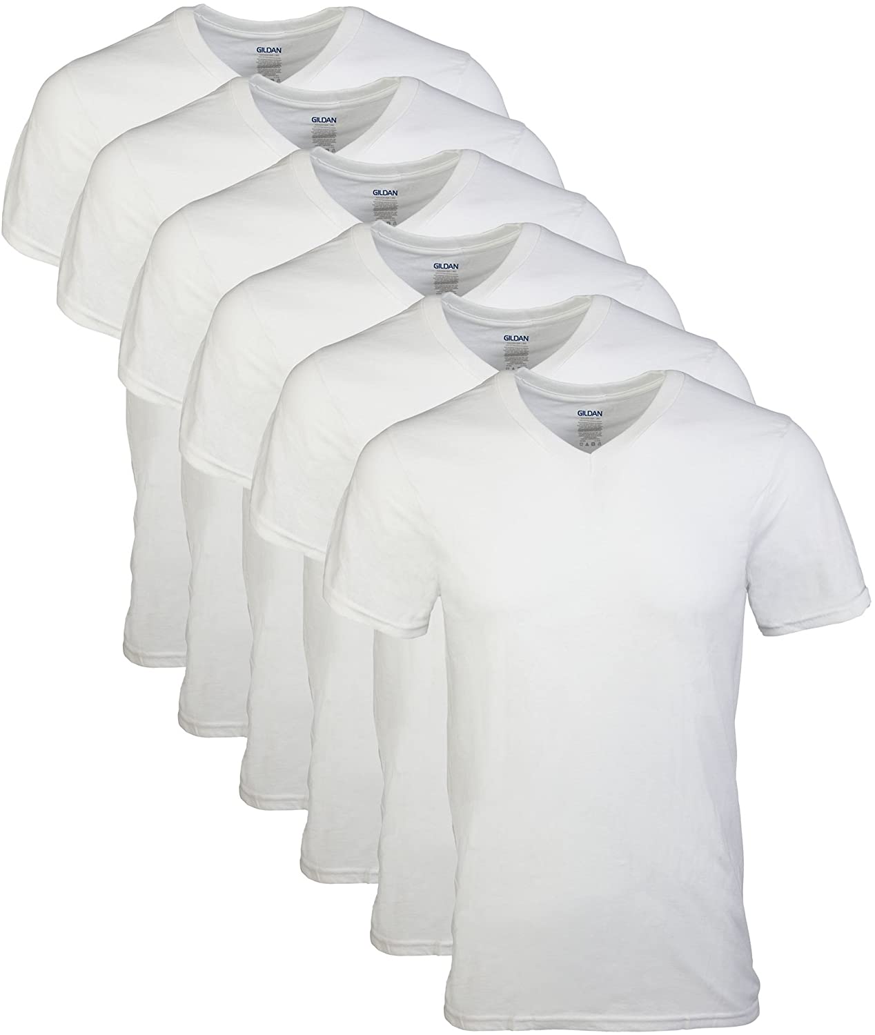 Gildan Men's V-Neck T-Shirts, Multipack