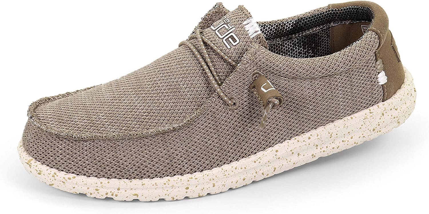 Hey Dude Men's Wally Sox Multiple Colors & Sizes | Men’s Shoes | Men's Lace Up Loafers | Comfortable & Light-Weight