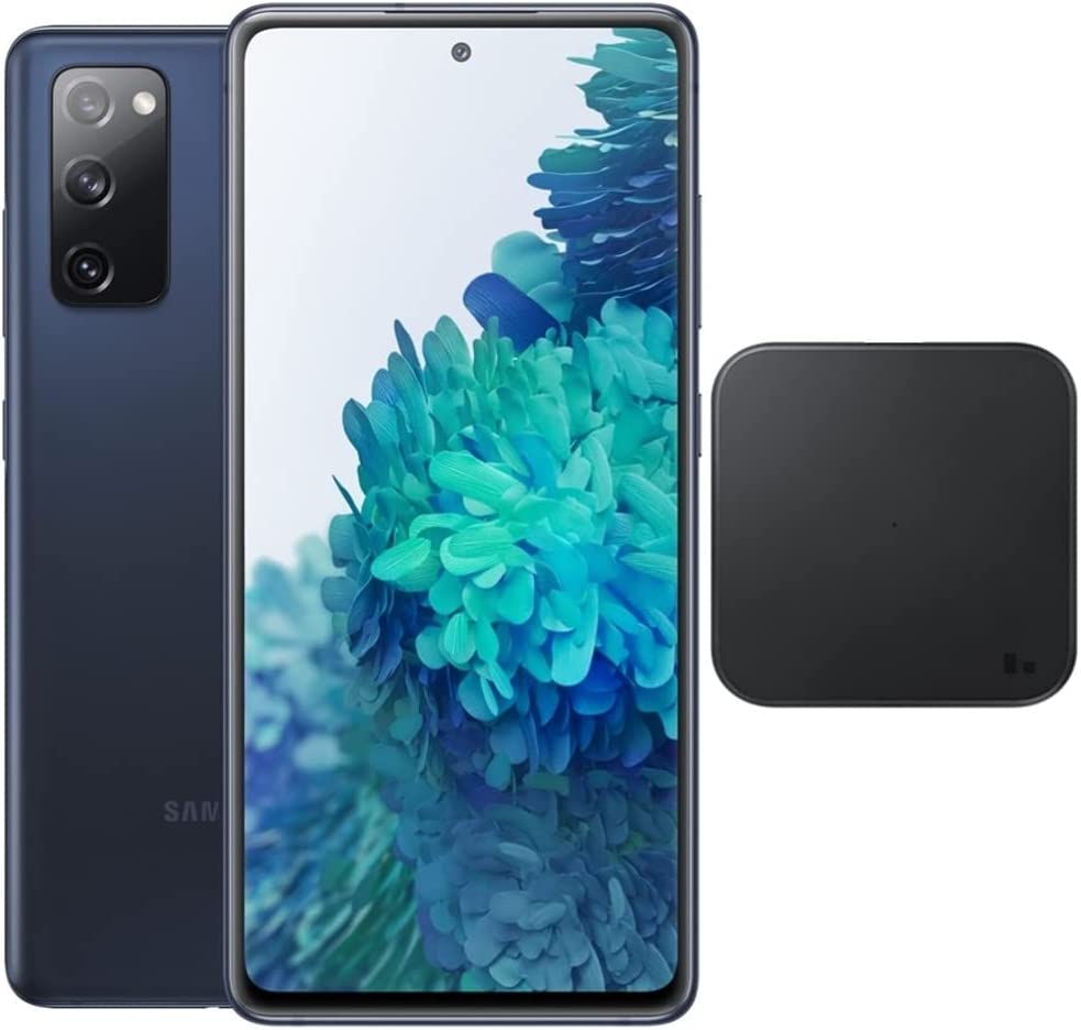 Samsung Galaxy S20 FE 5G (128GB, 6GB) 6.5" AMOLED, IP68 Water Resistant, 4G VoLTE (GSM + CDMA) Fully Unlocked (T-Mobile, AT&T, Verizon, Global) G781W (w/ Fast Wireless Charger, Navy) (Renewed)