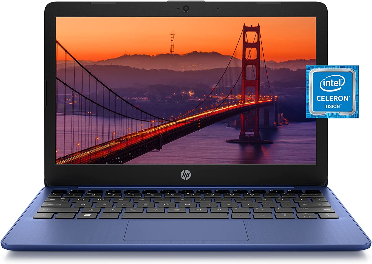 HP Stream 11" Laptop, Intel Celeron N4020, Intel UHD Graphics 600, 4 GB RAM, 64 GB SSD, Windows 11 Home in S mode (11-ak0030nr, Royal blue)
