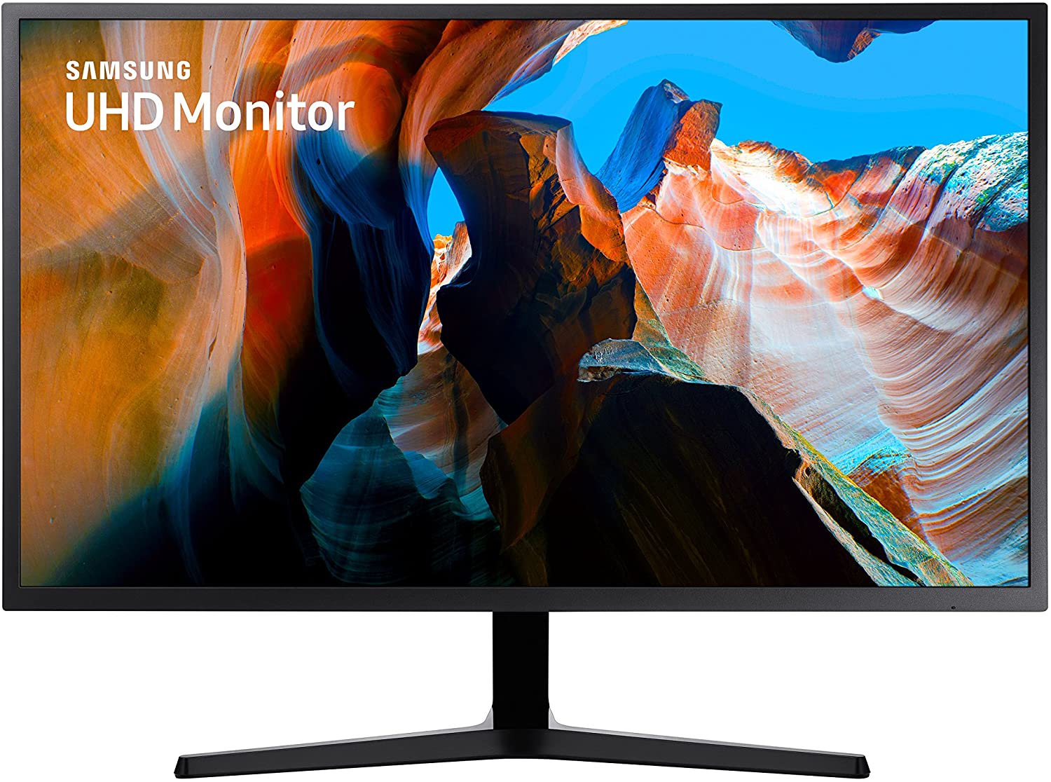 SAMSUNG 32 inch UJ59 4k monitor (LU32J590UQNXZA) - UHD, 3840 x 2160p, 60hz, 4ms, Dual monitor, laptop monitor, monitor stand / riser / mount compliant, AMD FreeSync, Gaming, HDMI, DP, Black