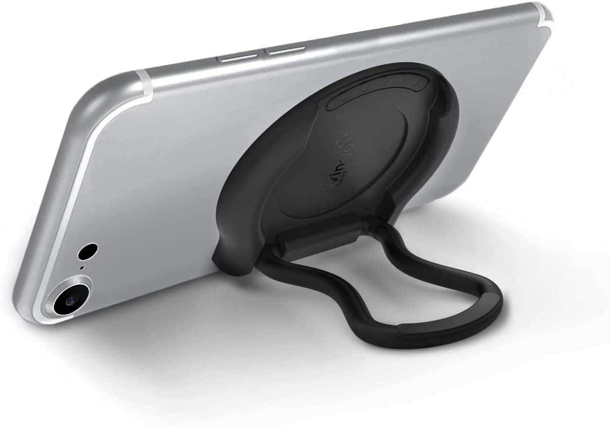 WingoCase Phone Grip + Stand: Perch Edition - Works with Any Type of Phone - iPhone, Android, Motorola, Hold Your Device at Any Angle and Help Alleviate Wrist Pain