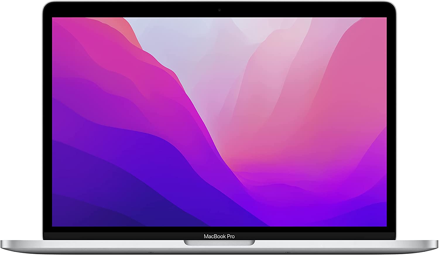2022 Apple MacBook Pro Laptop with M2 chip: 13-inch Retina Display, 8GB RAM, 256GB ​​​​​​​SSD ​​​​​​​Storage, Touch Bar, Backlit Keyboard, FaceTime HD Camera. Works with iPhone and iPad; Silver