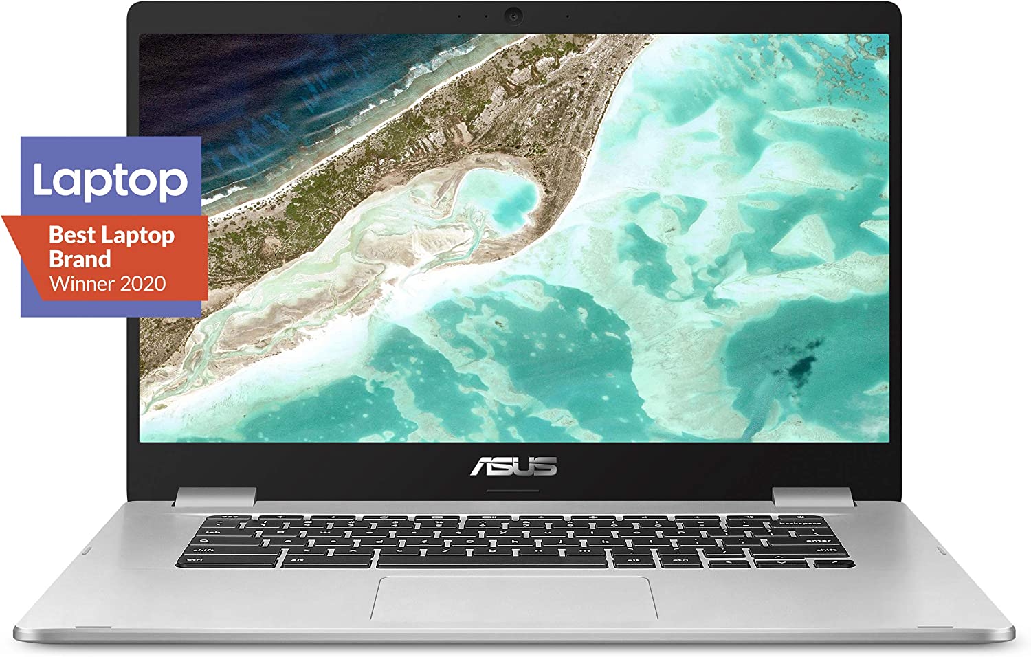 ASUS Chromebook C523 Laptop, 15.6" HD NanoEdge-Display with 180 Degree-Hinge Intel Dual Core Celeron-Processor, 4GB-RAM, 32GB Storage, Silver Color, C523NA-DH02