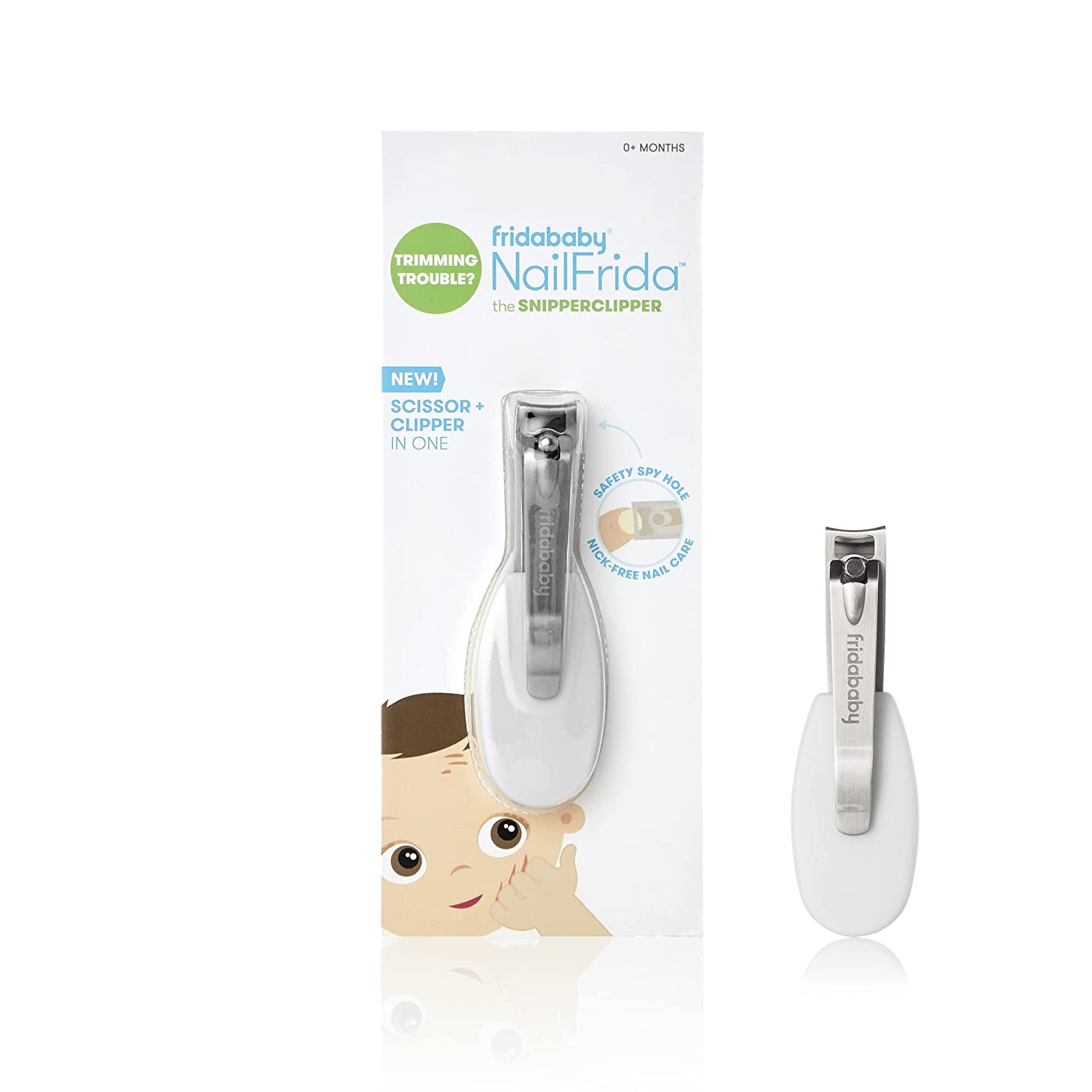 NailFrida The SnipperClipper by Fridababy The Baby Nail Clipper with Safety spyhole for Newborns and up