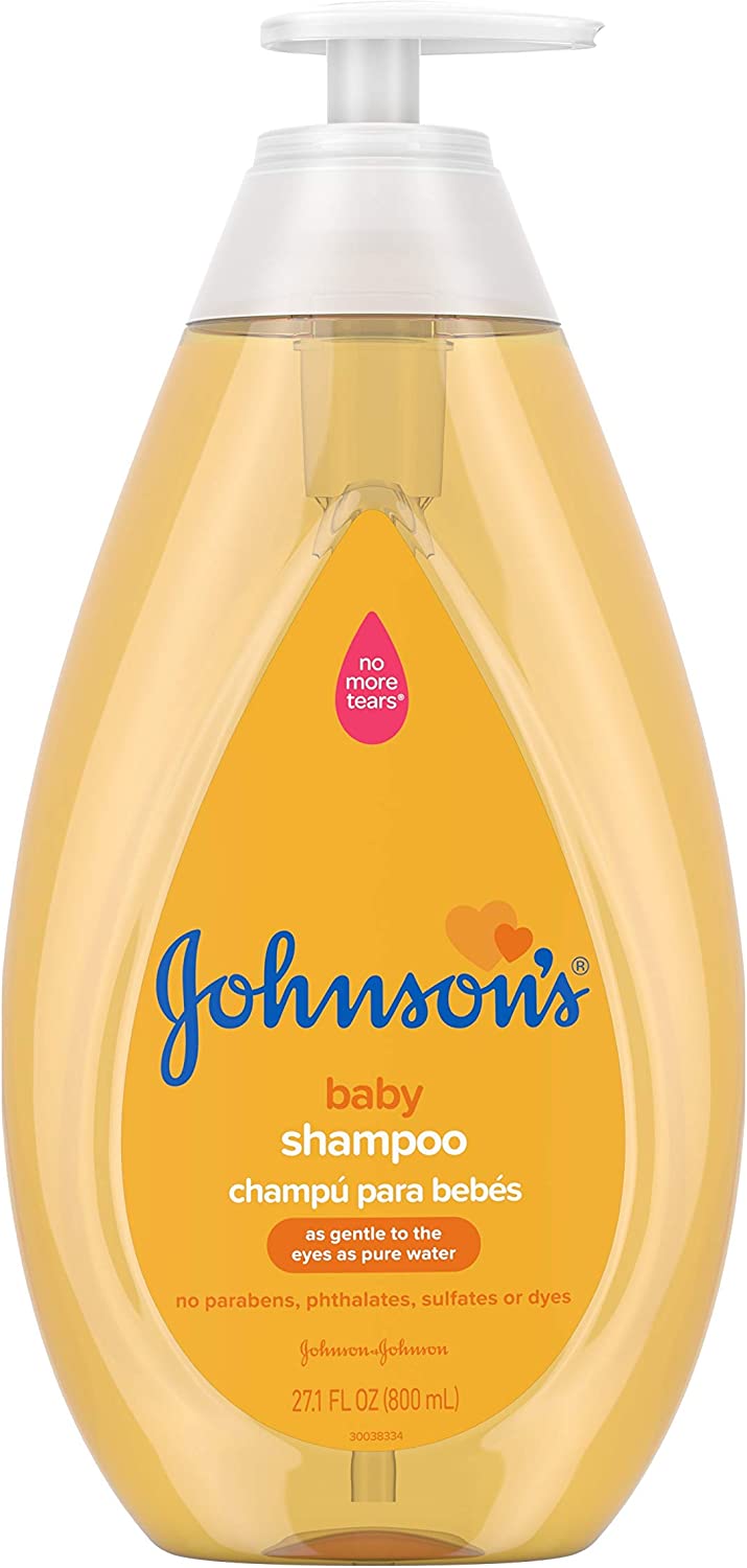 Johnson's Baby Shampoo with Tear-Free Formula, Hair Shampoo for Baby's Delicate Scalp & Skin Gently Washes Away Dirt & Germs, Free of Parabens, Phthalates, Sulfates & Dyes, 27.1 fl. oz