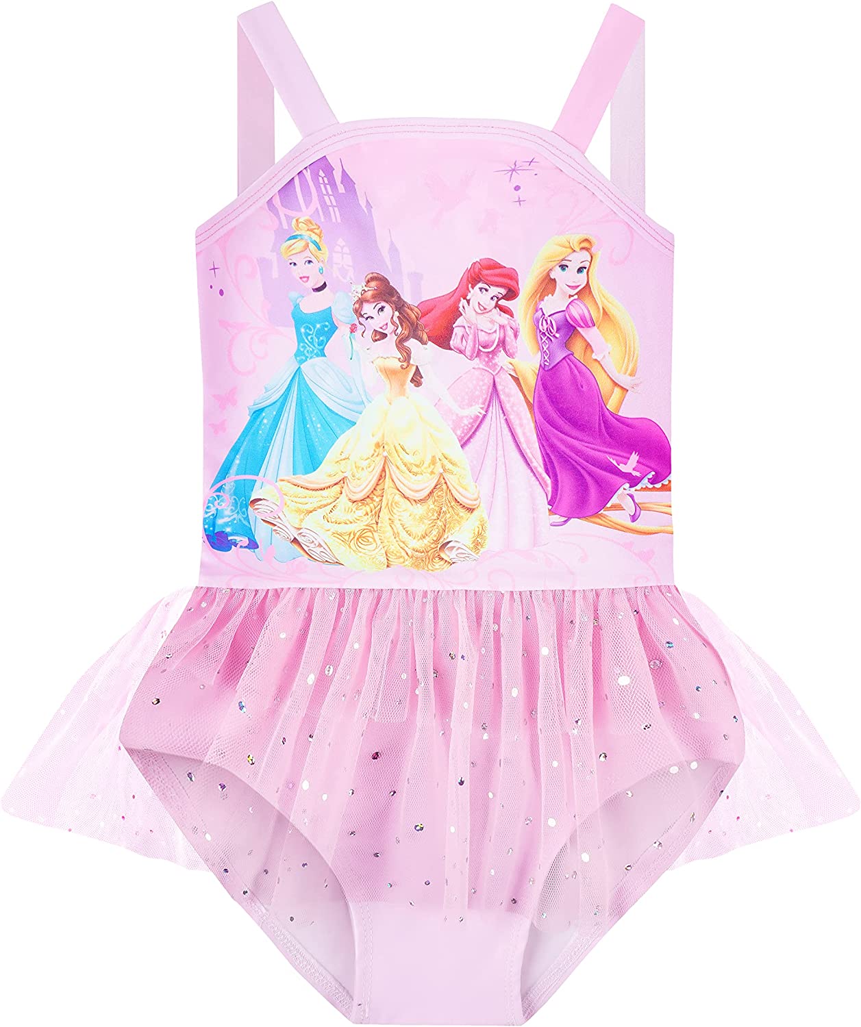 QASALOP Toddler Girls Princess Swimsuits Bathing Suits Baby Girl One Piece Swimwear Tankini