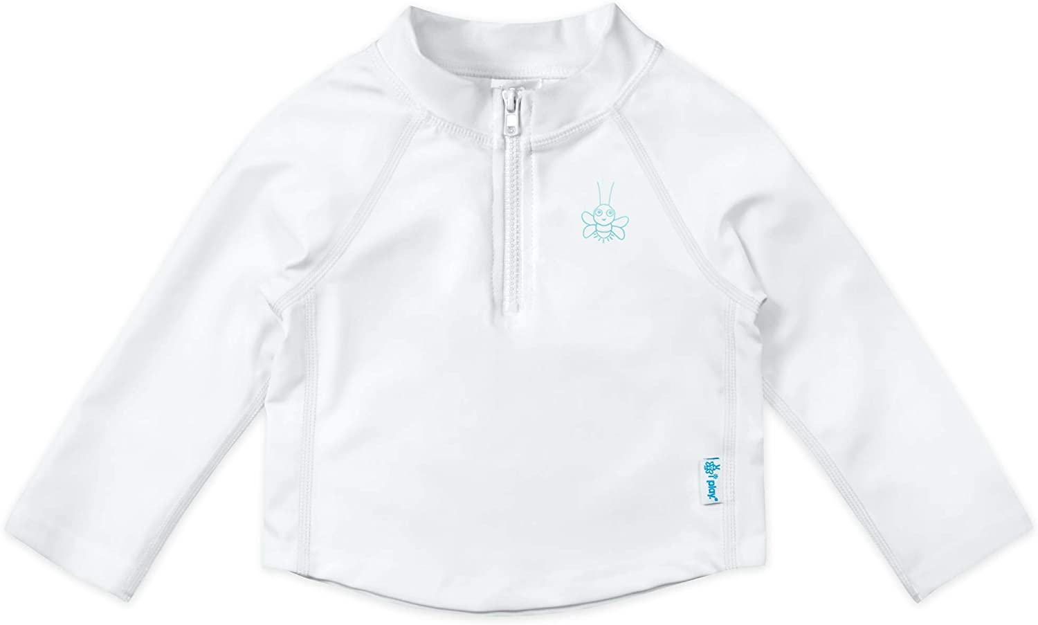 i Play. by Green Sprouts Long Sleeve Zip Rash Guard Shirt | Quick-Dry, UPF 50+ Sun Protection | Half-Zip for Easy On-and-Off