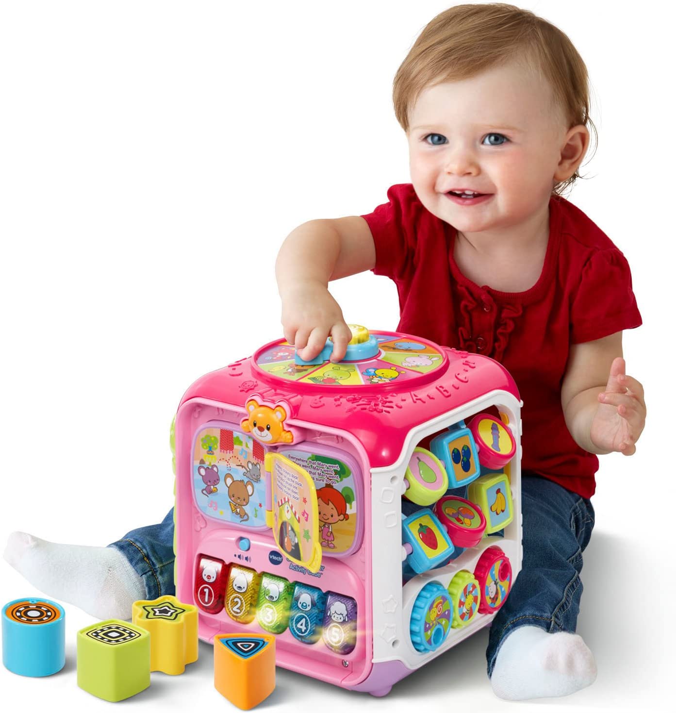 VTech Sort and Discovery Activity Cube (Frustration Free Packaging), Pink