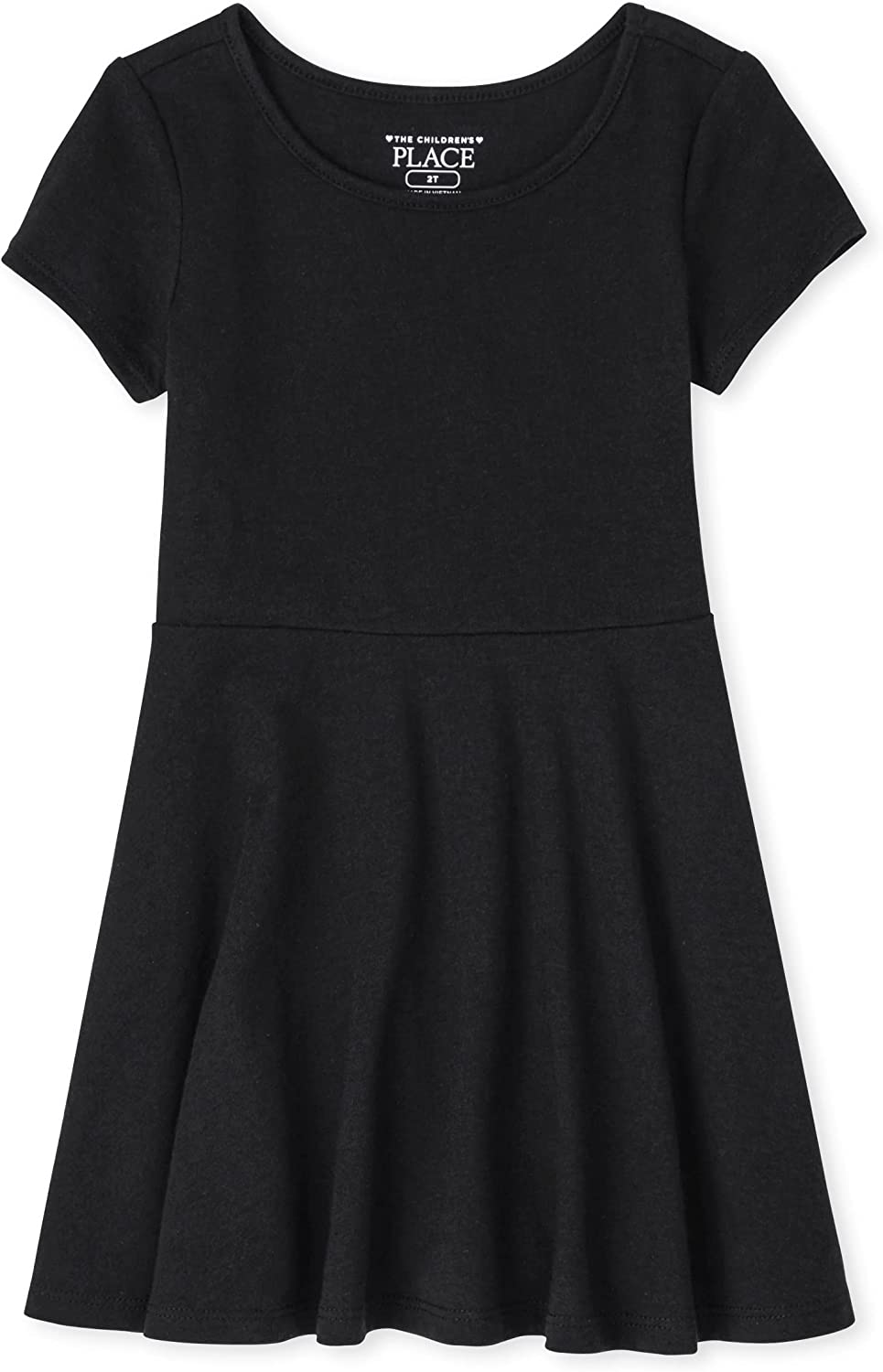 The Children's Place Baby Toddler Girls Short Sleeve Basic Skater Dress