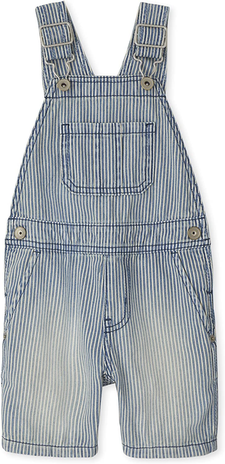 The Children's Place Baby and Toddler Boys Denim Shortalls