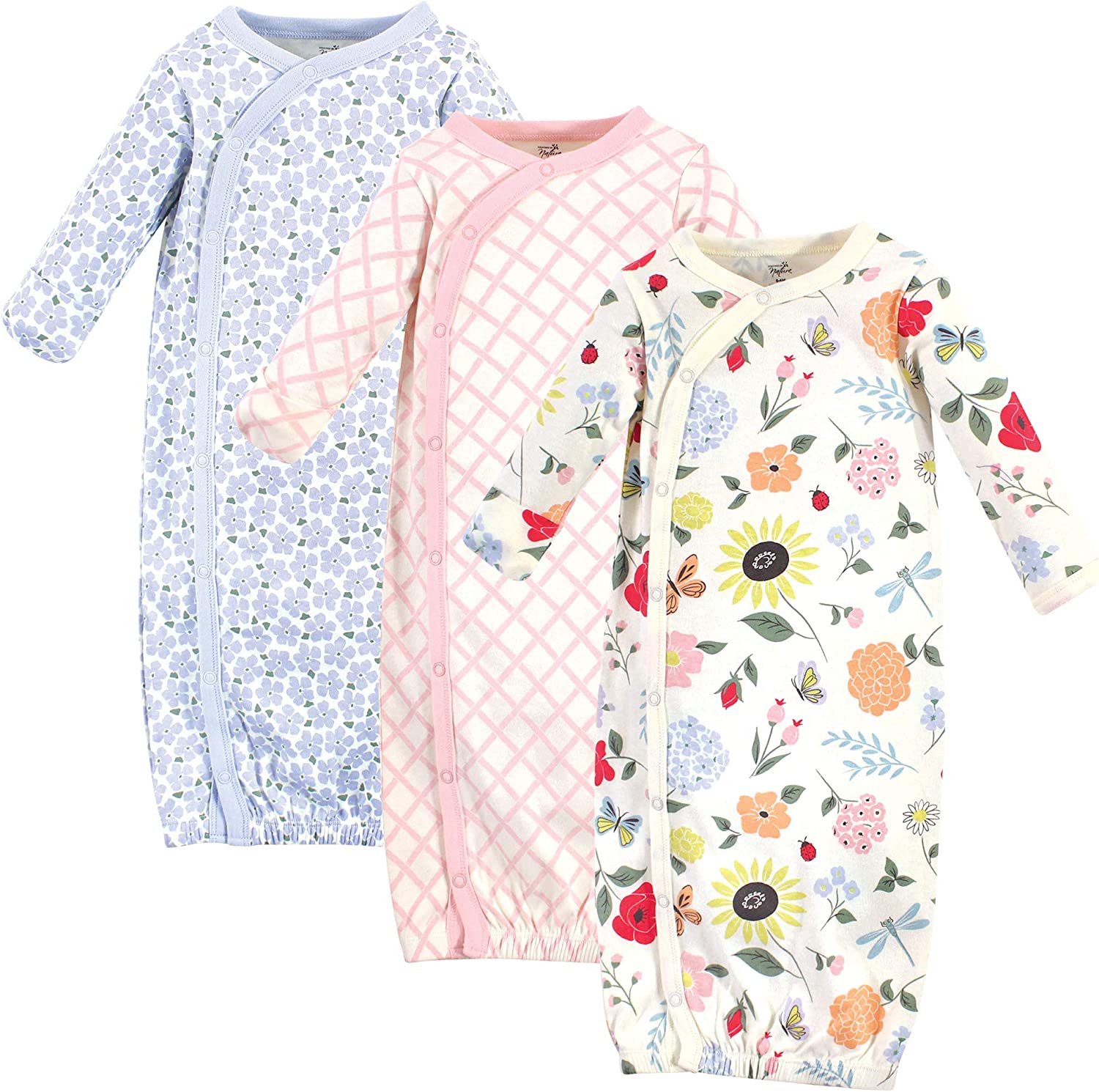 Touched by Nature Baby Girls' Organic Cotton Kimono Gowns