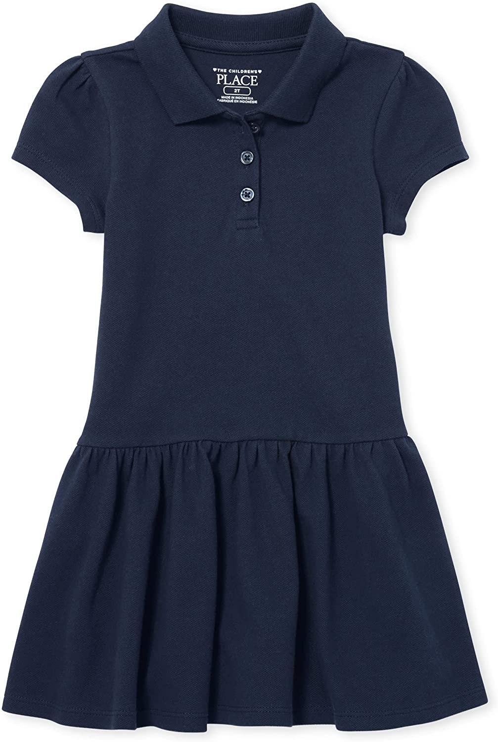 The Children's Place Baby Single and Toddler Girls Short Sleeve Picque Polo Dress