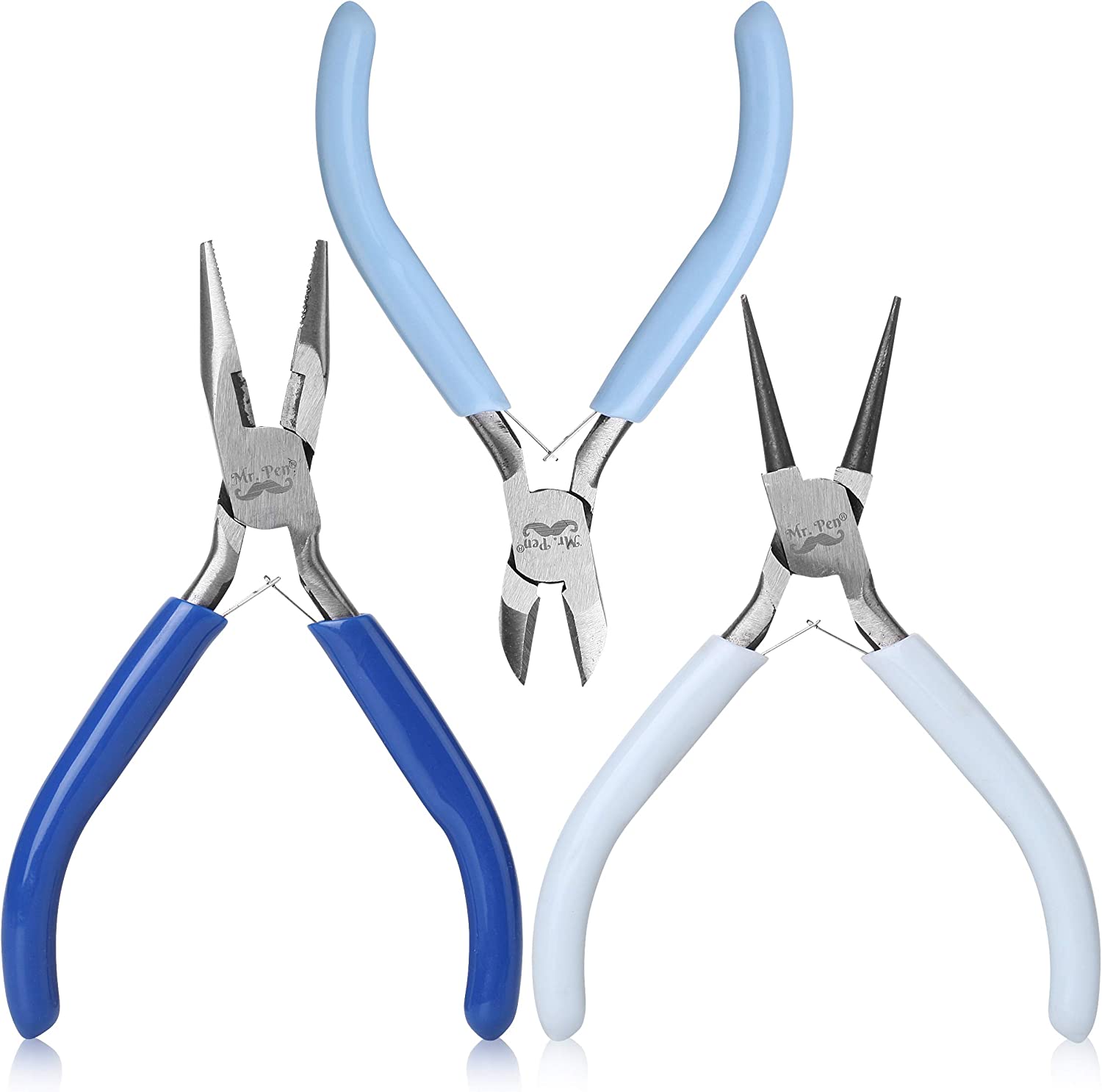 Mr. Pen- Jewelry Pliers, 3 Pack, Jewelry Making kit, Pliers for Jewelry Making, Mini Pliers, Wire Cutters for Jewelry Making, Chain Nose Pliers, Craft Pliers, Earring Pliers