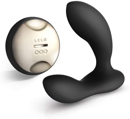 LELO Hugo Male Prostate Massager, Black, Remote Controlled Vibrating Prostate Massager Toy for Men