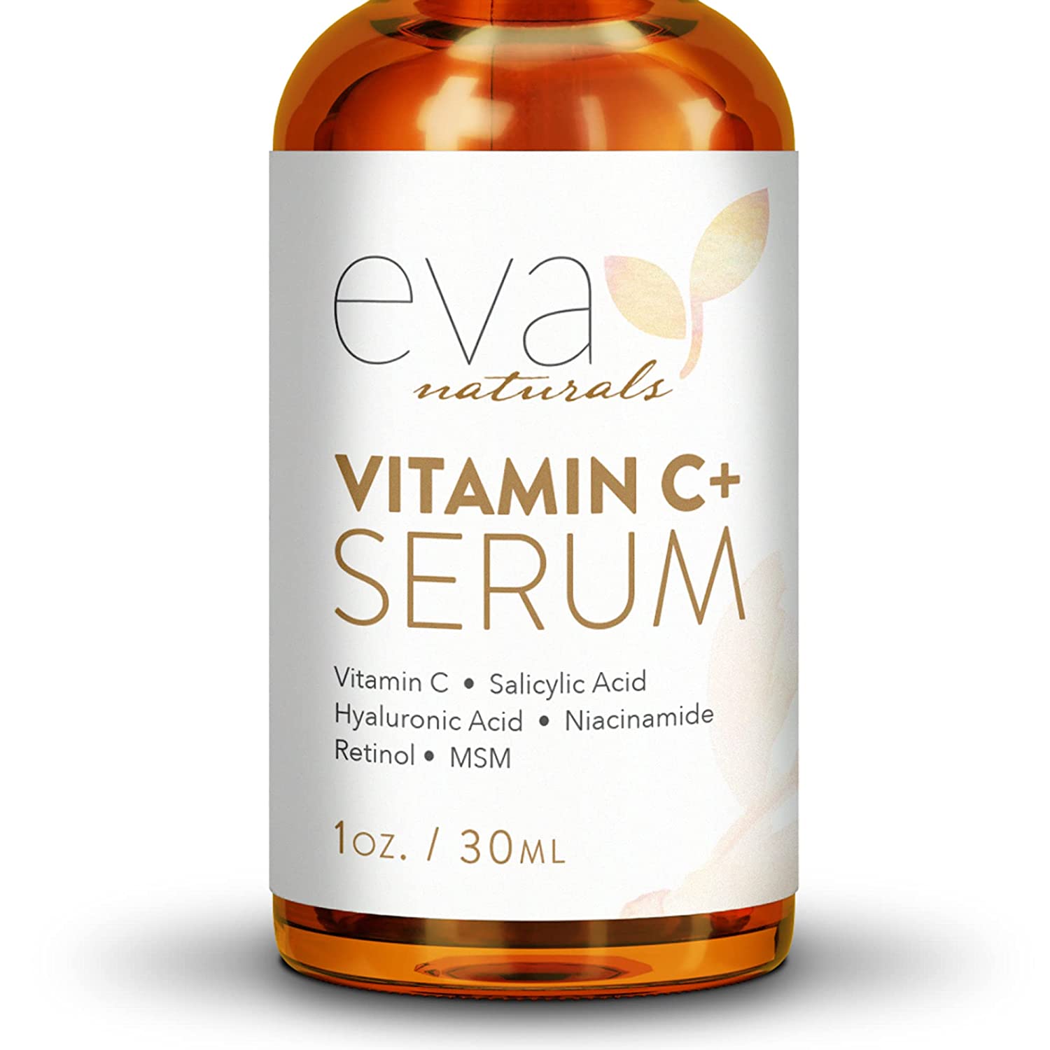 Vitamin C Serum Plus With Hyaluronic Acid Serum, Retinol, Niacinamide, Salicylic Acid Vitamin C Serum for Face - Anti Aging Serum, Skin Care, Dark Spot Remover for Face by Eva Naturals (1 oz)