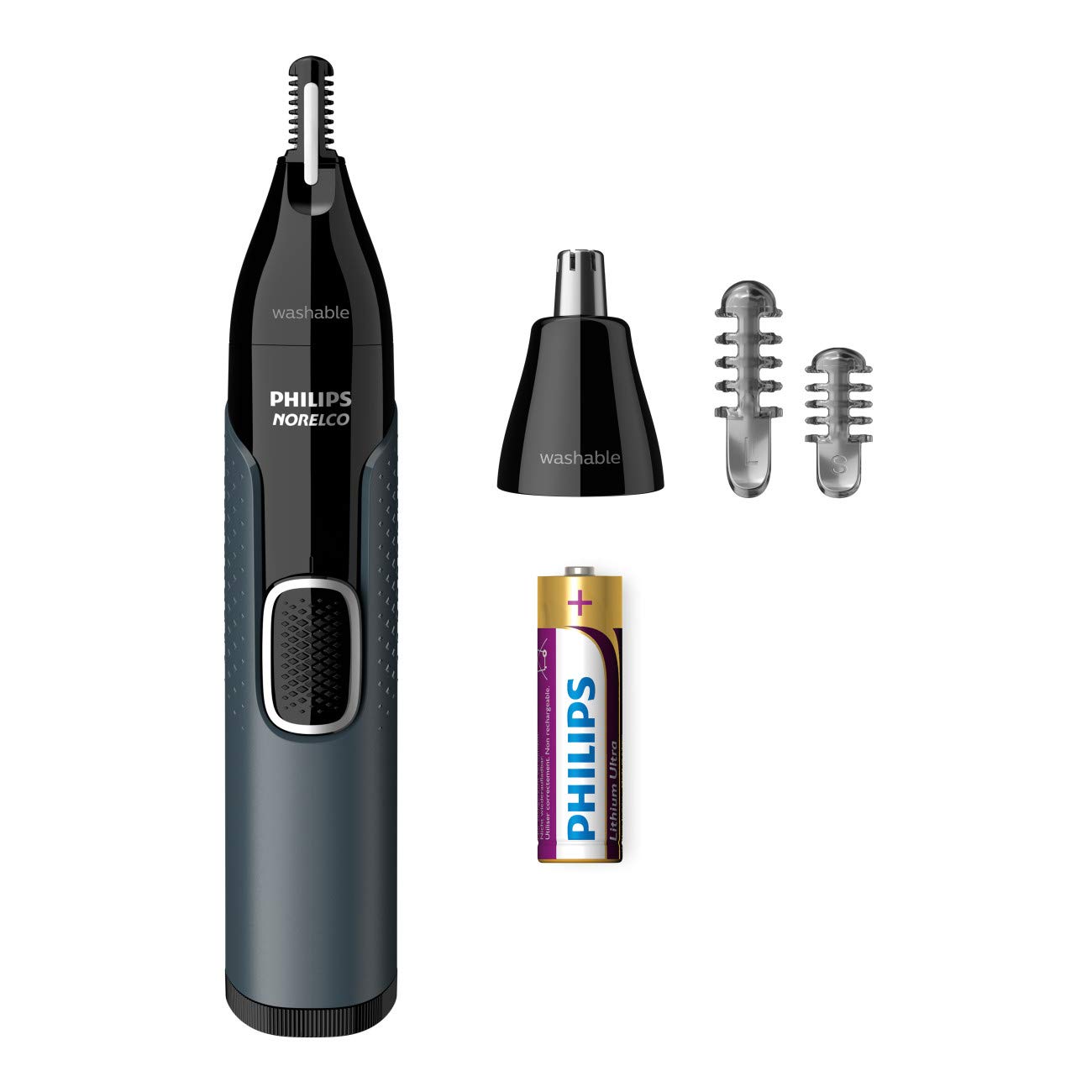 Philips Norelco Nose Trimmer 3000, For Nose, Ears and Eyebrows, Black, NT3600/42