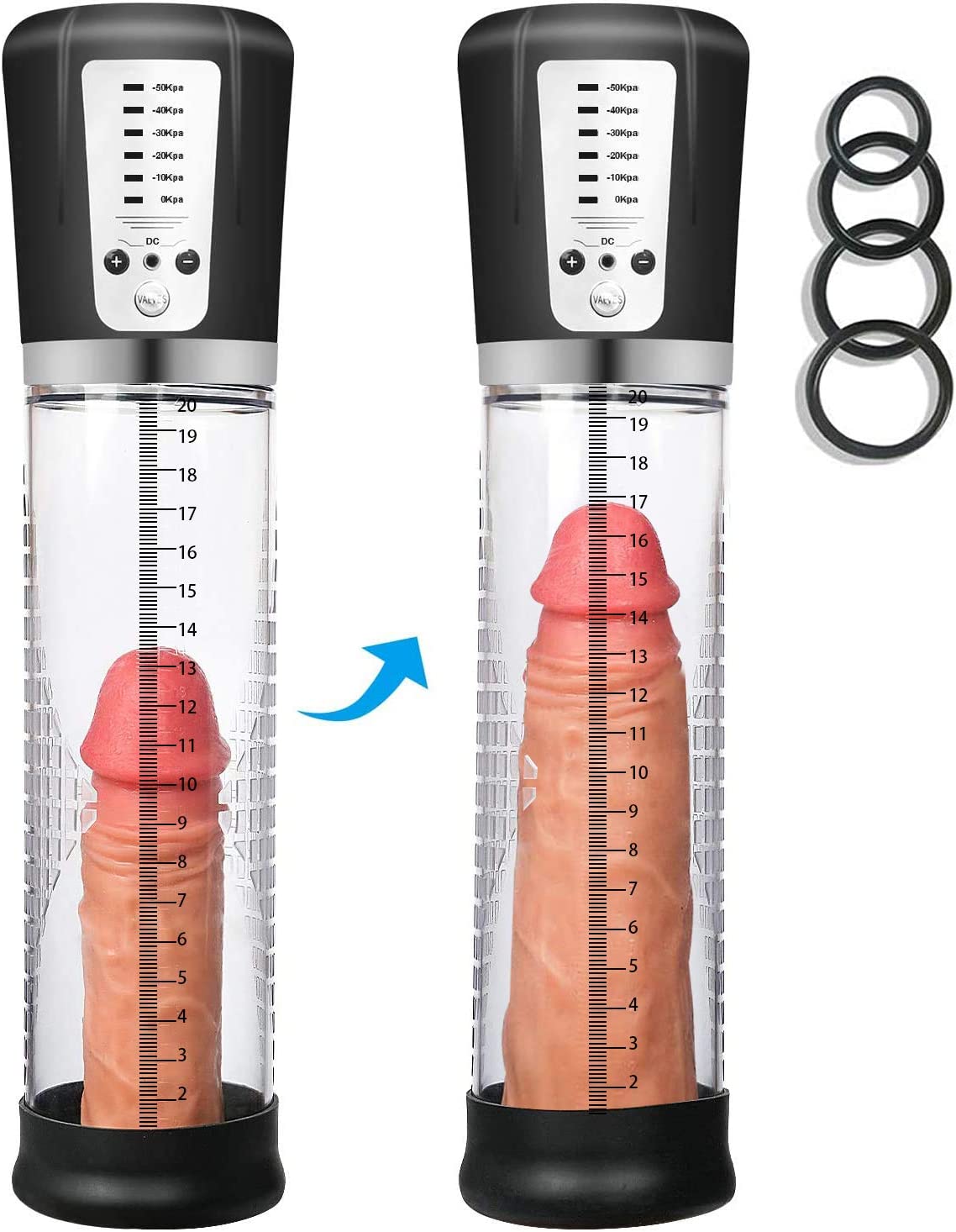 Electric Penis Pump Enlargement Vacuum Pump with 5 Suction Intensities, Automatic Rechargeable Male Enhancement to Increase Size and Strength for Men Sex Toys