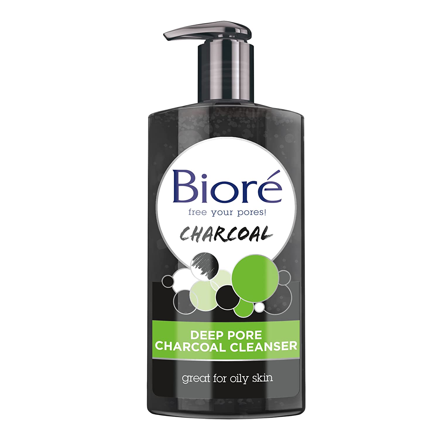 Bioré Deep Pore Charcoal Face Wash, Facial Cleanser for Dirt and Makeup Removal From Oily Skin, 6.77 Ounce