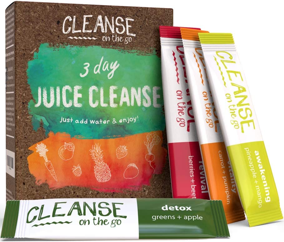 3 Day Juice Cleanse - Just Add Water & Enjoy - 21 Single Serving Powder Packets