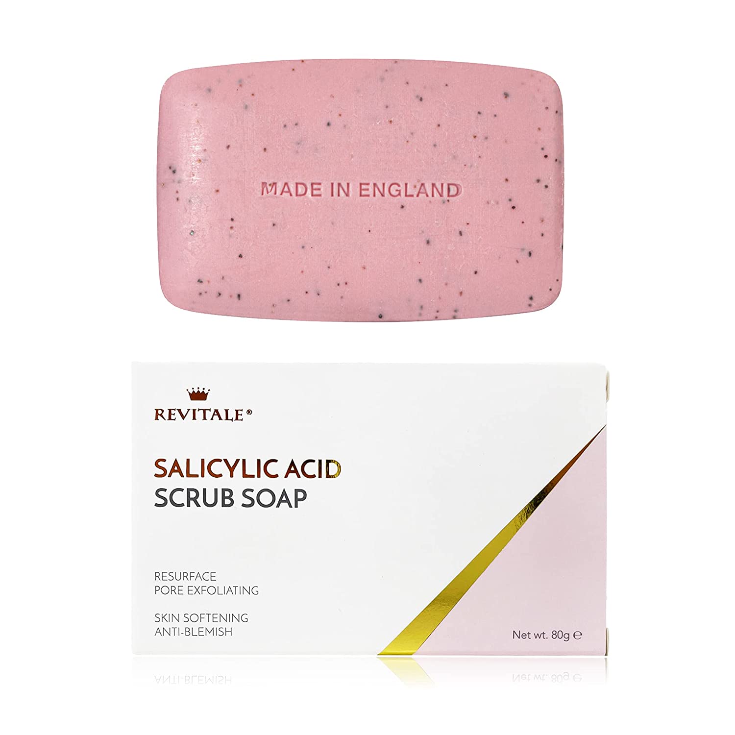 Salicylic Acid Scrub Soap Pore Exfoliating, Acne Fighting, Softening Skin, Anti-Blemish, Removes Warts