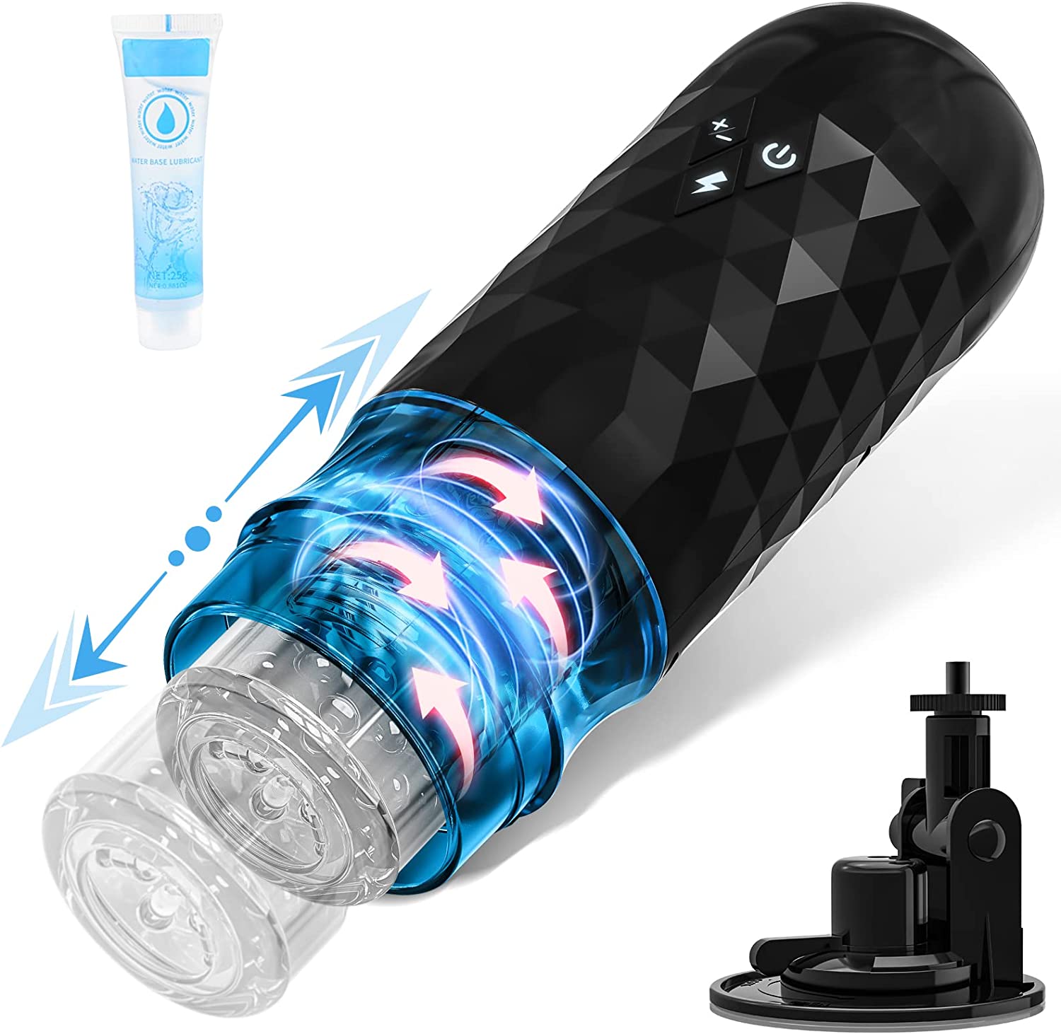 Automatic Male Masturbator, Male Masturbator Cup with 7 Thrusting & Rotating Modes, Electric Pocket Pussy Penis Stimulator, Realistic Textured Male Stroker Toy, Adult Sex Toys for Men Sexual Pleasure