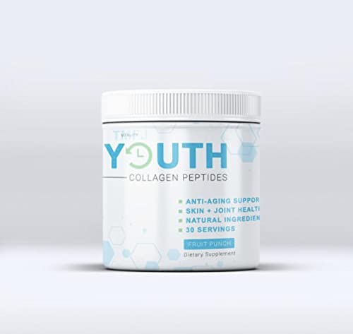 TMFJ VITALITY YOUTH Collagen Peptides ashwaghanda, B vitamins, aloe vera gel powder, green tea root powder - anti-aging, joint pain, mood, hair growth, metabolism, energy, skin elasticity brightness