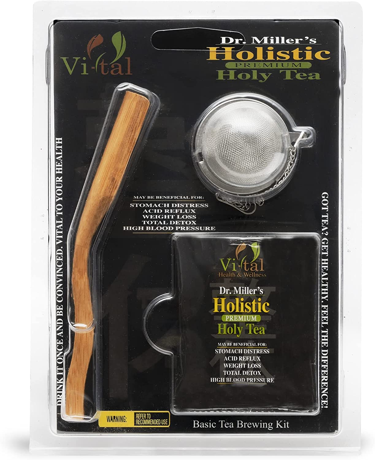 Dr. Miller's Holy Tea, Weight Loss, Detox, Energy -4 Gallons, 15 Mins- Basic Tea Brewing Kit-