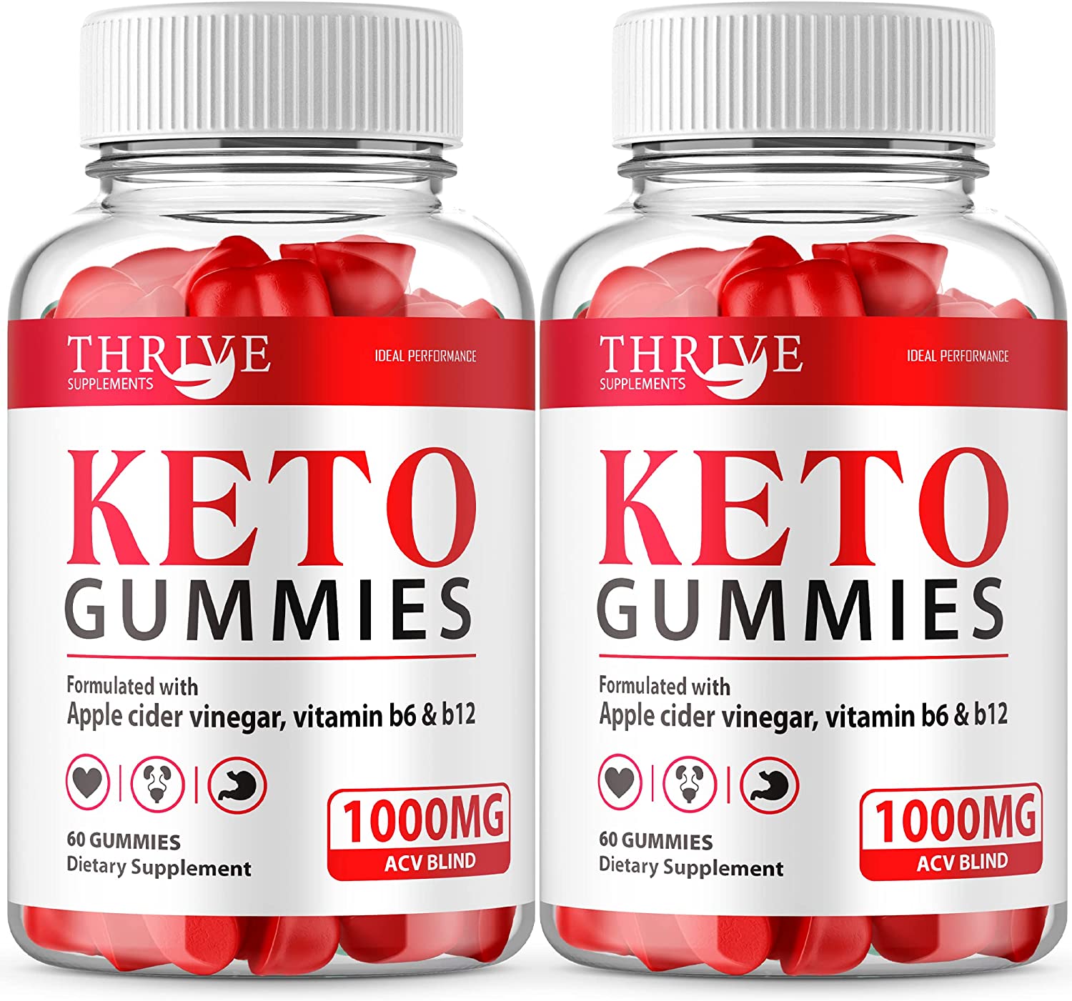 IDEAL PERFORMANCE (2 Pack) Thrive Ketos Gummies Thrive Ketos ACV Gummies Thrive Ketos Gummy Bears (120 Gummies)