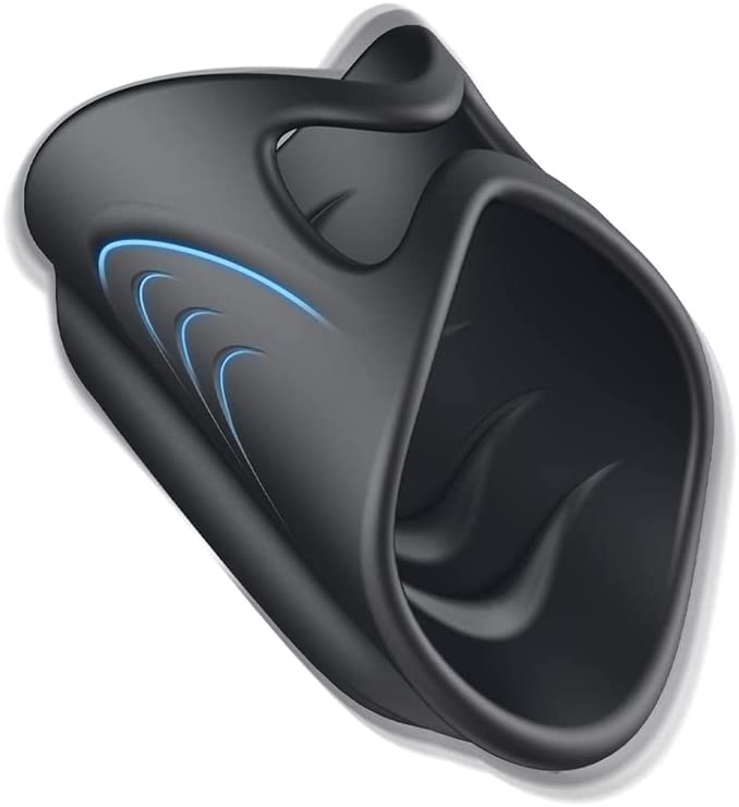 Male Masturbators, Hands-Free Male Masturbator Training Vibrator Massager, Glans Trainer Stimulator Adult Sex Toys for Men Vibrating Toy (Black)