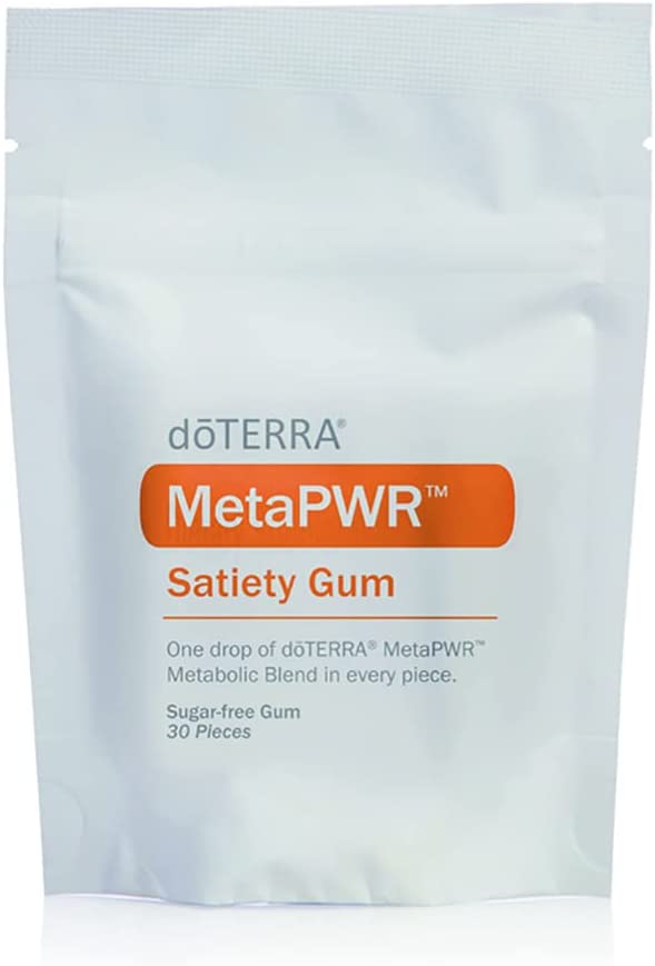 DoTerra MetaPWR Satiety Gum to Promote Mindful Eating and Appetite Control - Helps Curb Cravings - 30 Pieces