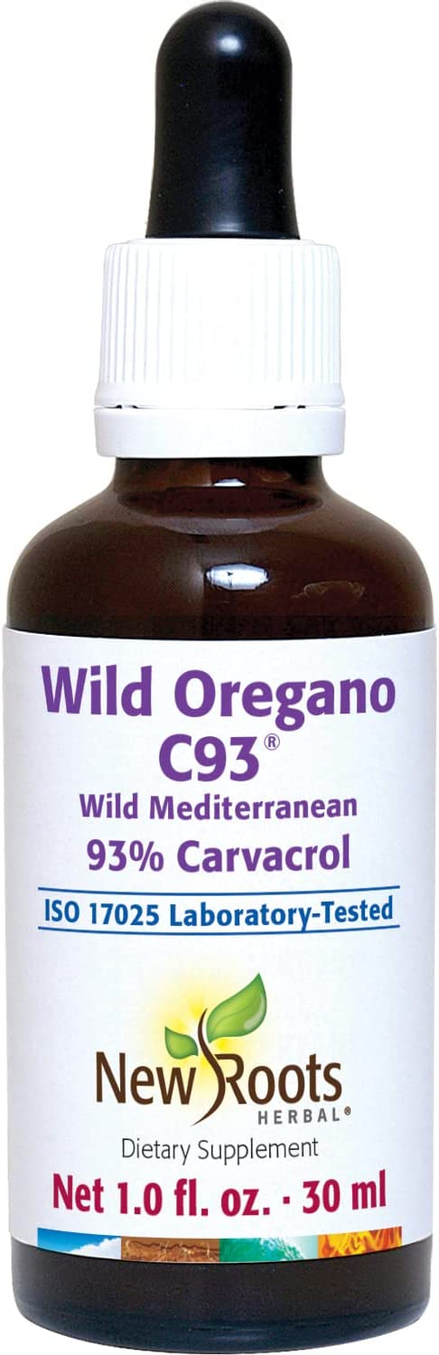 NEW ROOTS HERBAL Wild Oregano C93 (30 ml) Liquid, Highest Natural Carvacrol Concentration|Immune Defense|Mediterranean Source|Alcohol Free, Organic, Non-GMO, Vegan, Gluten Free