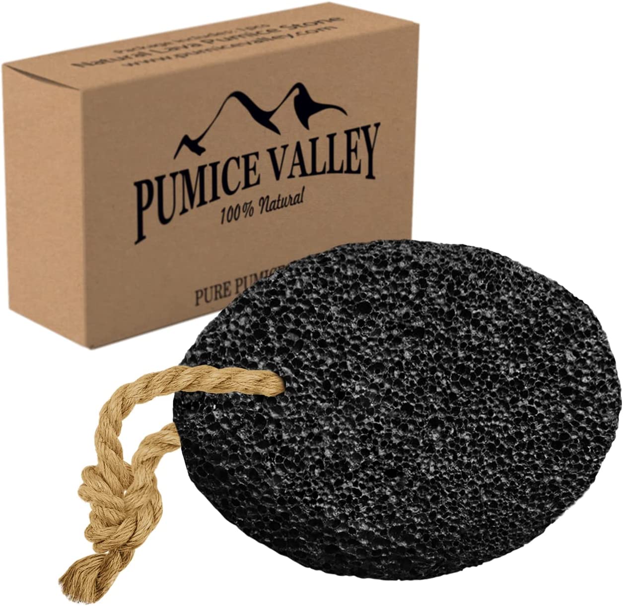 Pumice Stone - Natural Earth Lava Pumice Stone Black - Callus Remover for Feet Heels and Palm - Pedicure Exfoliation Tool - Corn Remover - Dry Dead Skin Scrubber - Health Foot Care