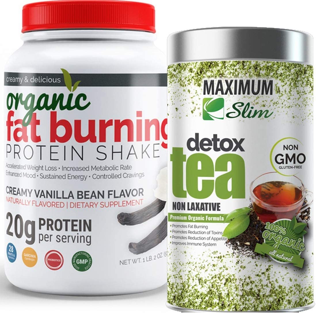 Maximum Slim FIT in Those Jeans Again with Fat Burning Protein & Detox Tea Kit. Burn Fat and Detox Your Body Naturally